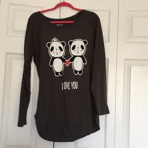 On fire panda tee